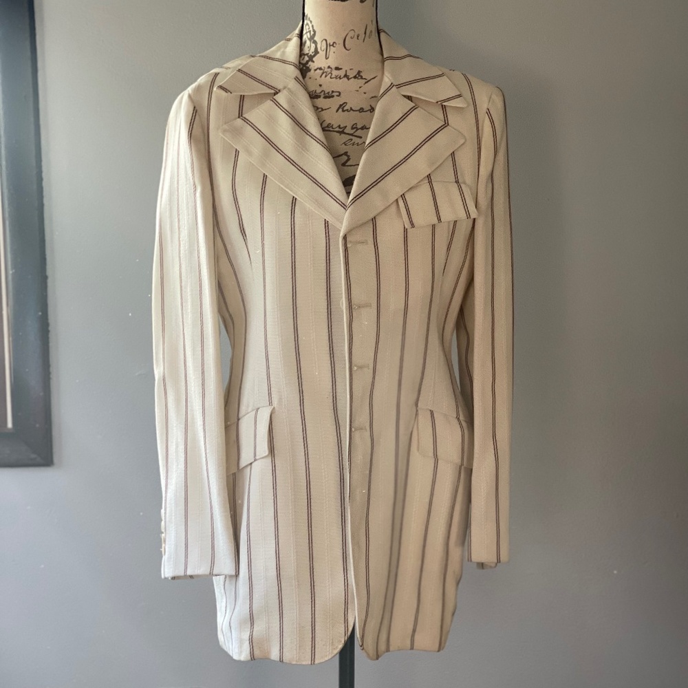Long striped blazer
